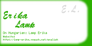 erika lamp business card